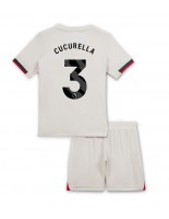 Chelsea Marc Cucurella #3 Bortedraktsett Barn 2025-26 Korte ermer (+ bukser)